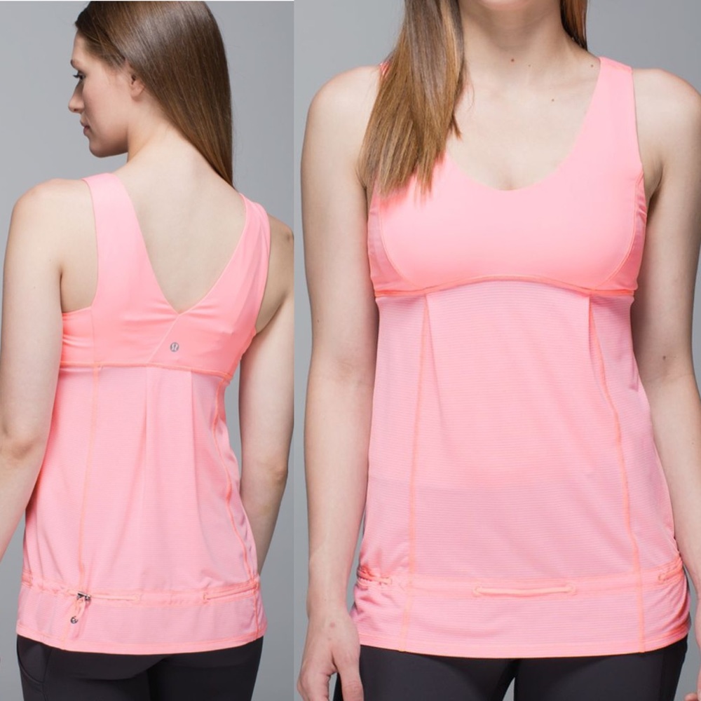 LULULEMON Hustle & Bustle Pink Tank Size 6
